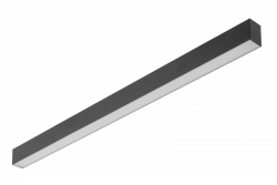 Luminária linear LED Decor LUNA-A 40W 3200lm AC220-240V 50-60Hz 100° RA>80 PF>0,9 AL/PC 4000K 120cm preta. 1208962939