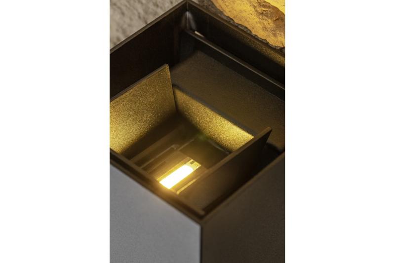 Decoração MISSOURI-K Lâmpada LED 7W 540lm AC220-240V 50/60 Hz PF>0.5 Ra≥80 IP54 IK08 4000K quadrado preto. 1208962994