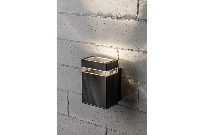 Arandela Decorativa de Parede em uma Direção NESSA GU10 MÁX. 50W IP54 AC220-240V 50/60Hz preto. 1208963009