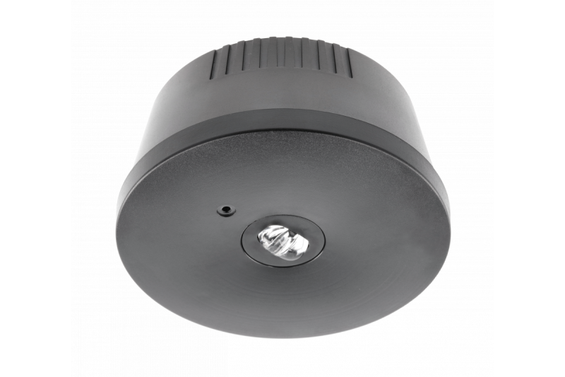 Luminária de emergência OGLA LED, 3W, 200lm, AC220-240V, 50-60Hz, IP20, 6400K, 3H, tarefa única, TESTE, preto 1208963017