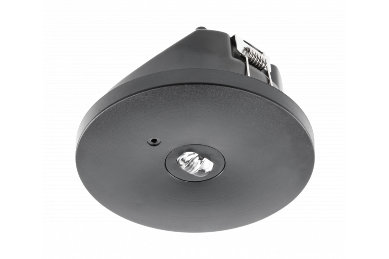 Luminária de emergência OGLA LED, 3W, 200lm, AC220-240V, 50-60Hz, IP20, 6400K, 3H, tarefa única, TESTE, preto 1208963017