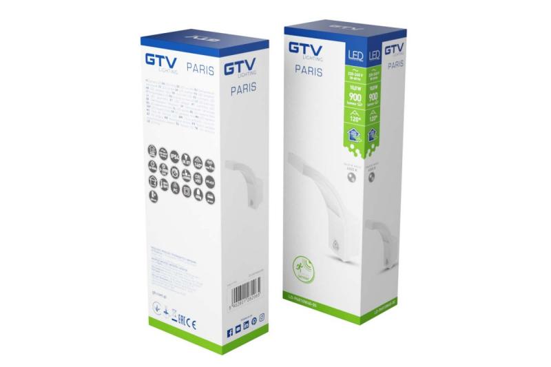 Armatura LED Decorativa PARIS com Sensor de Movimento 10W 900lm IP54 AC220-240V 50/60Hz 140° 9m 4000K branco. 1208963095