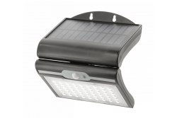 RAMOS Luminária de Fachada Solar com Sensor de Movimento/Anoitecer, 50W, 300lm, 3,7V 1800mAh, IP44, 6000K, Preto 1208963115