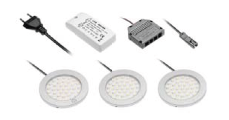 Decor cucina Conjunto de iluminação para cozinha com 3 spots com interruptor de luz branca quente 1208963267