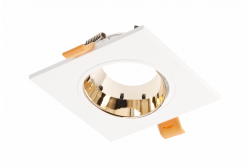 Spot de Teto Decorativo ARIES IP20 quadrado branco/dourado 1208963706