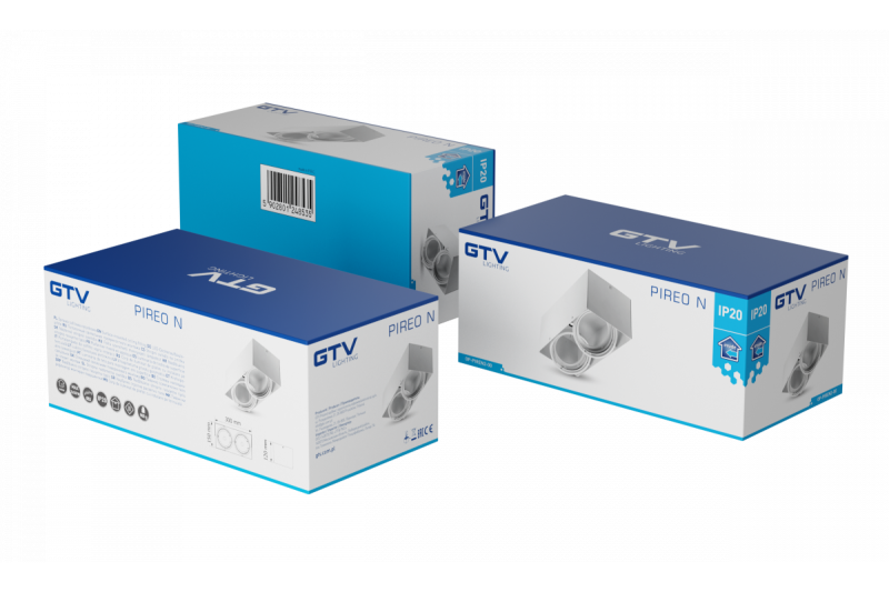 Luminária de Teto Decorativa PIREO N de Montagem Superficial Dupla IP20 Branco/Branco 1208963772