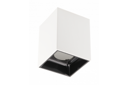 Plafon Decorativo ARIES PC 77x100mm IP20 máx. 20W quadrado branco/preto. 1208963814