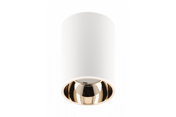 Decoração Luminária de Teto ARIES PC 73x105mm IP20 máx 20W redondo branco/dourado. 1208963819