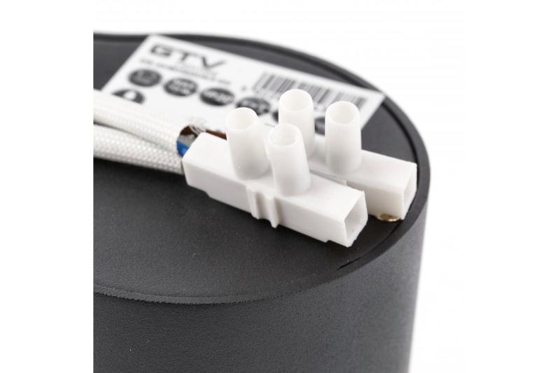 Armatura de Teto Decorativa AVEIRO DUO alumínio 160x80x85mm IP20 máx 20W*2 redonda preta. 1208963826