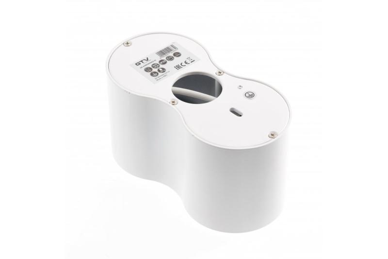 Luminária de Teto Decorativa AVEIRO DUO alumínio 160x80x85mm IP20 máx 20W*2 redonda branca. 1208963827