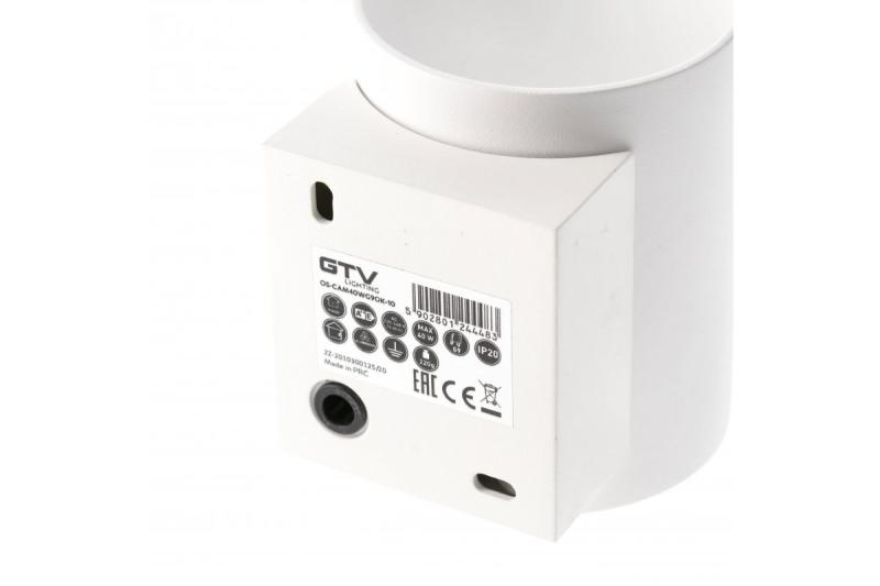 Luminária de parede decorativa CAMPIONE alumínio G9 IP20 máx. 40W IP20 redonda branca. 1208963852