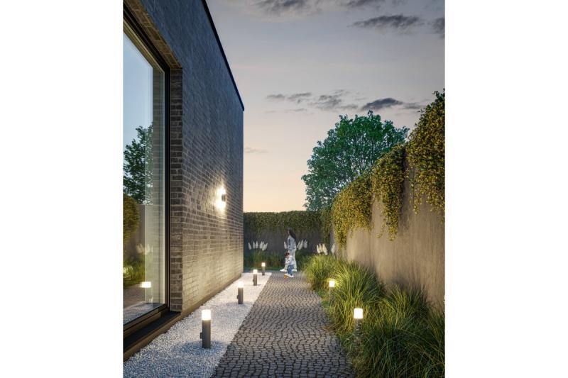 Armatura de Jardim Decorativa CORTA-AU E27 MÁX.25W IP44 AC220-240V 50-60Hz aplique de parede superior reto antracite. 1208963857