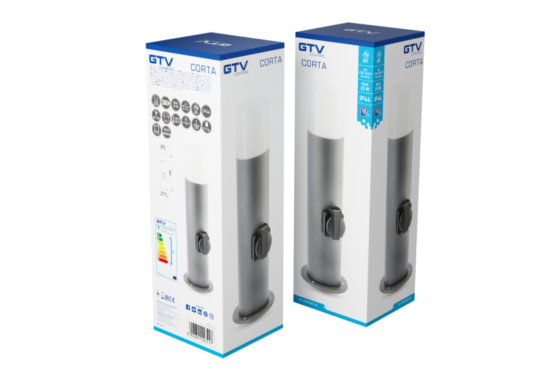 Decoração CORTA-P 40 luminária de jardim E27 MÁX.25W IP44 AC220-240V 50-60Hz tomada máx. 3000W poste grafite. 1208963861