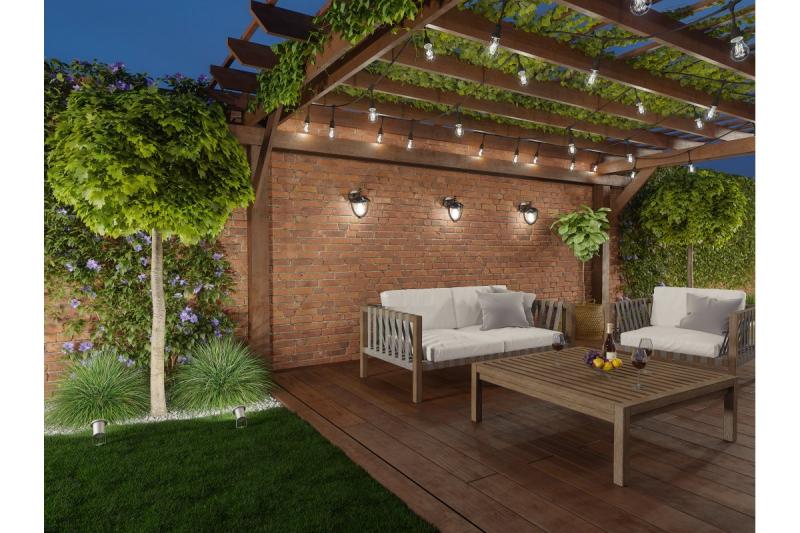 Iluminação de jardim Decor GRANDE-AD E27 MAX.60W IP54 AC220-240V 50-60Hz fundo plano preto. 1208963884