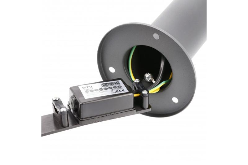 Lâmpada de jardim Decor KERTA-P 50 E27 MAX.12W IP44 AC220-240V 50-60Hz poste grafite 1208963907