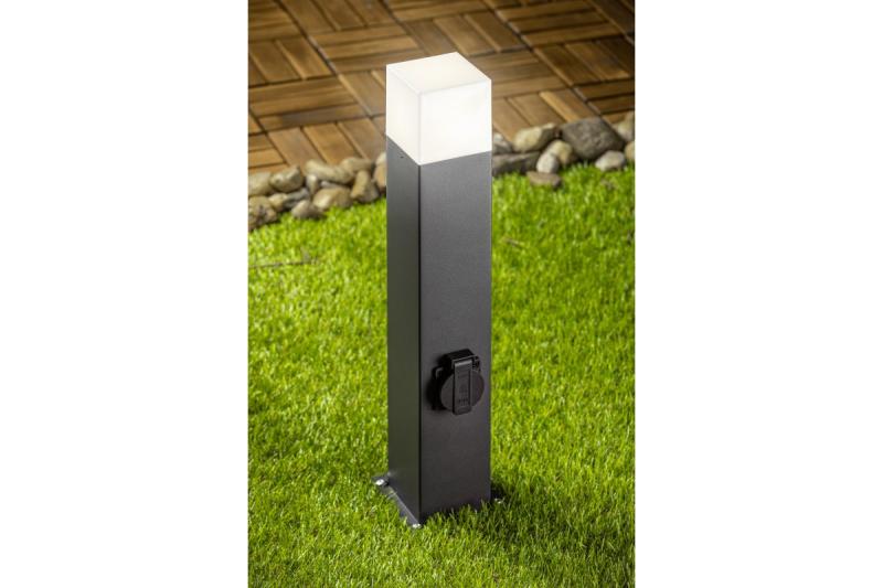 Armatura de Jardim Decorativa LARGO-P 50 E27 MÁX.15W IP44 AC220-240V 50-60Hz máx. 2500W poste de montagem grafite. 1208963919