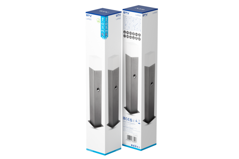 Decoração de Jardim Luminária LARGO-P PIR 50 E27 MÁX.15W IP44 AC220-240V 50-60Hz poste grafite. 1208963920