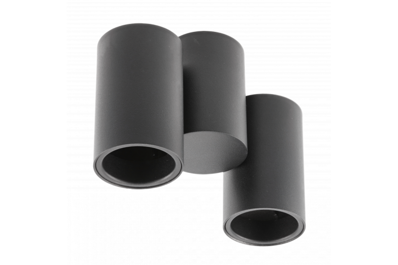 Luminária de Teto Decorativa LUPO alumínio 17.5x5.6x11.5 IP20 2*GU10 máx. 50W redonda preta. 1208963926