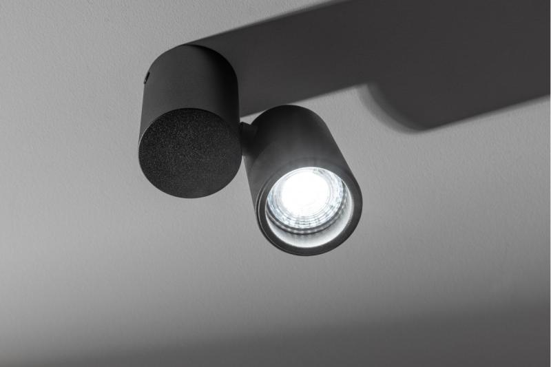 Luminária de Teto Decorativa LUPO alumínio 11.6x5.6x11.5 IP20 1*GU10 máx. 50W redonda preta. 1208963928