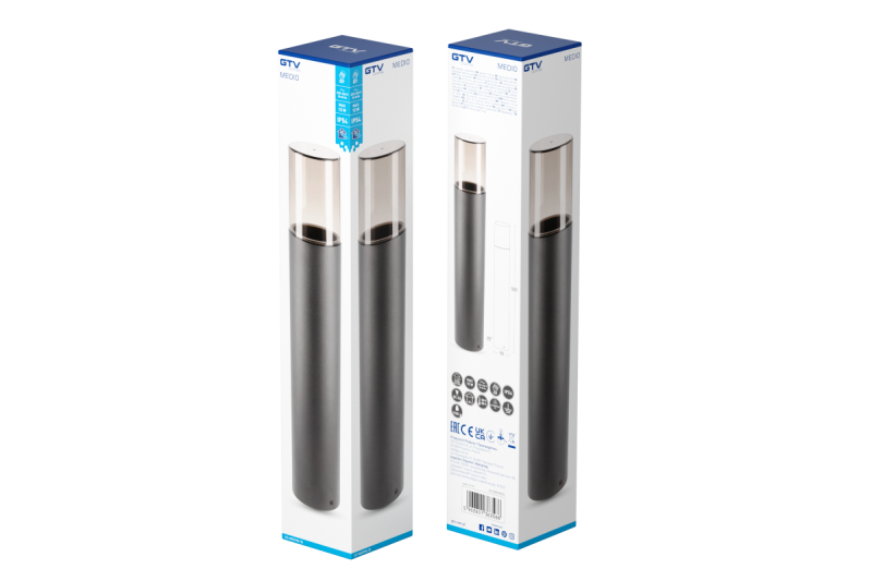 Iluminação de Jardim Decorativa MEDIO-P 50 E27 MÁX.15W IP54 AC220-240V 50-60Hz poste grafite. 1208963939