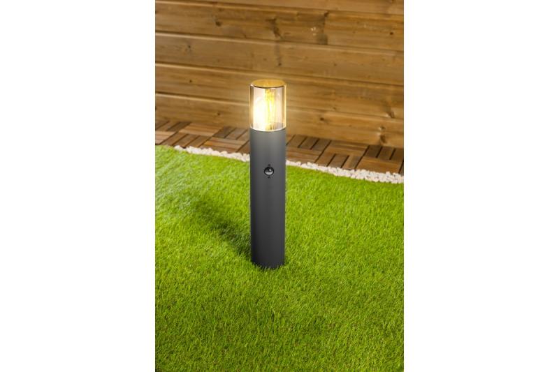 Iluminação de Jardim Decorativa MEDIO-P 50 PIR E27 MÁX.15W IP54 AC220-240V 50-60Hz poste grafite. 1208963940