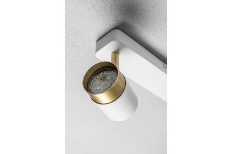 Luminária de Teto Decorativa ORIO alumínio 24.0x5.5x14.0 IP20 2*GU10 máx. 50W redonda branca. 1208963964