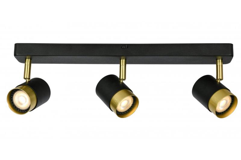 Luminária de Teto Decorativa ORIO alumínio 43.0x5.5x14.0 IP20 3*GU10 máx. 50W redonda preta. 1208963967