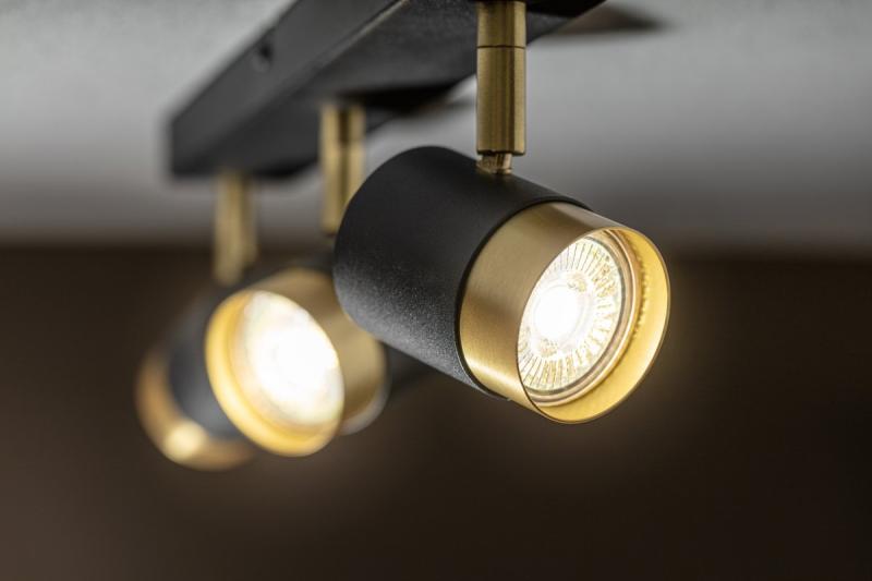 Luminária de Teto Decorativa ORIO alumínio 43.0x5.5x14.0 IP20 3*GU10 máx. 50W redonda preta. 1208963967