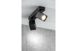 Armatura de Teto Decorativa RENO em alumínio IP20 máx. 20W*2 quadrado duplo preto. 1208963980