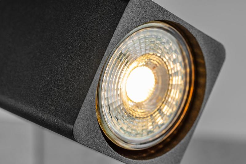 Armatura de Teto Decorativa RENO em alumínio IP20 máx. 20W*2 quadrado duplo preto. 1208963980