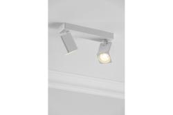 Armatura de Teto Decorativa RENO alumínio IP20 máx. 20W*2 duplo quadrado branco. 1208963981