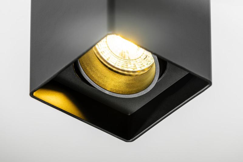 Luminária de Teto Decor RESTO PC 80x80x125mm IP20 máx 20W quadrada preta. 1208963987