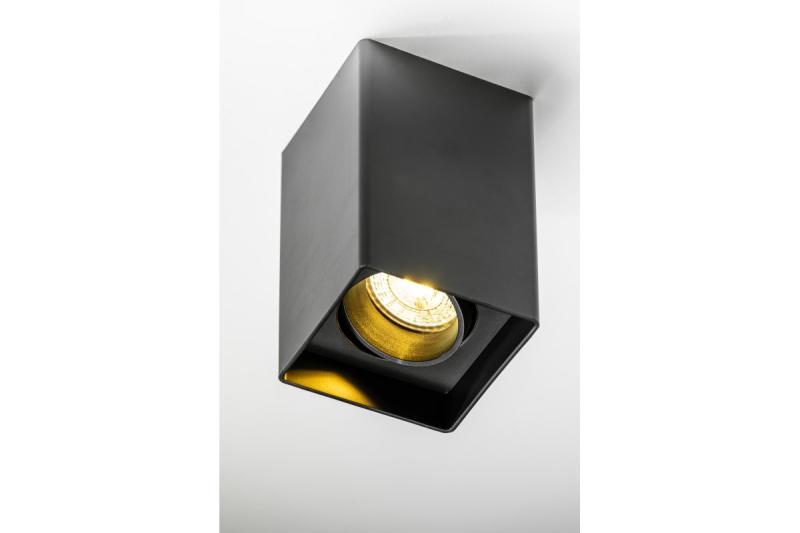 Luminária de Teto Decor RESTO PC 80x80x125mm IP20 máx 20W quadrada preta. 1208963987