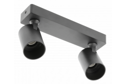 Luminária de Teto Decorativa SANTO em alumínio IP20 máx. 20W*2 dupla redonda preta. 1208963997