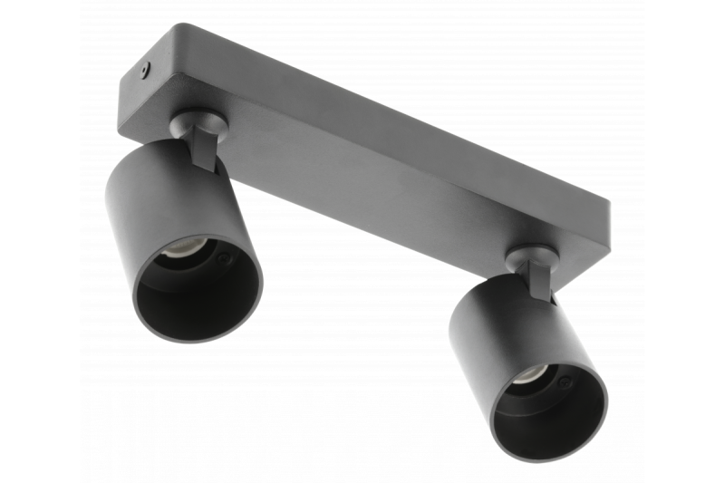 Luminária de Teto Decorativa SANTO em alumínio IP20 máx. 20W*2 dupla redonda preta. 1208963997