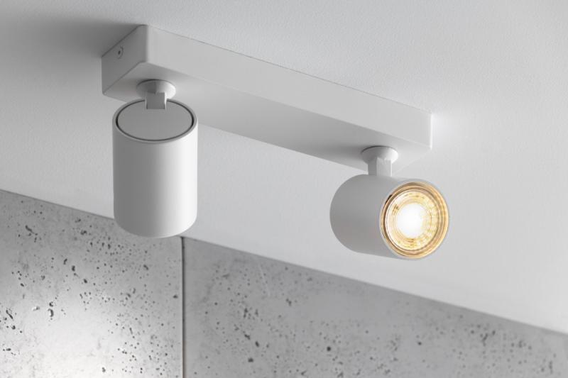 Armatura de Teto Decorativa SANTO em alumínio IP20 máx. 20W*2 duplo redondo branco. 1208963998