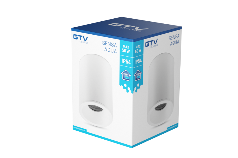 Plafon de decoração SENSA AQUA alumínio 85x115 IP54 máx 50W circular branco. 1208964007