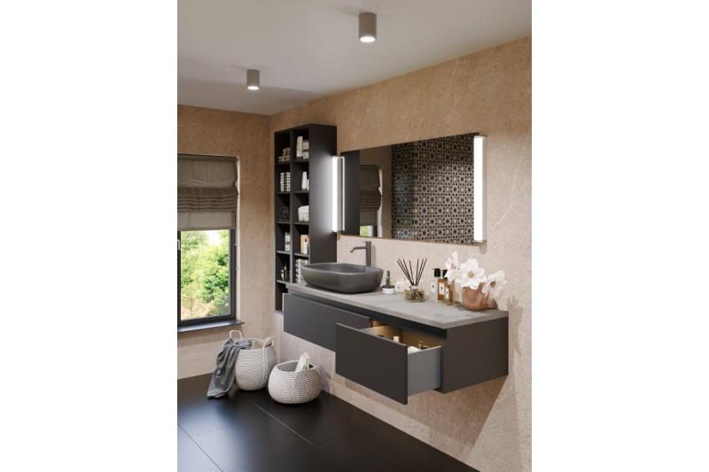 Luminária de teto Decor SENSA AQUA alumínio 85x115 IP54 máx. 50W circular cinza. 1208964008