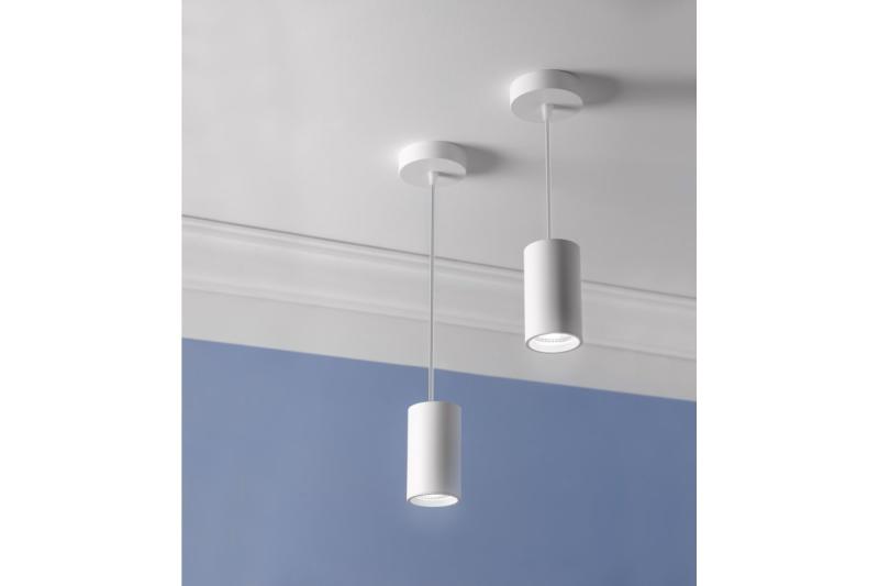 Luminária Decorativa de Superfície SENSA MINI Alumínio 64X115 IP20 máx 50W Corpo Redondo Branco. 1208964012
