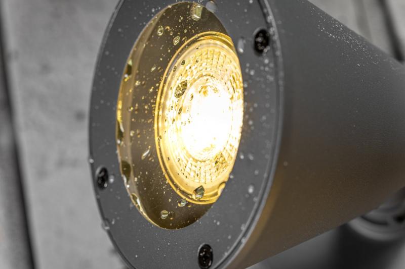 Armatura de Jardim Decorativa LUSTINO-D GU10 MAX.20W IP44 AC220-240V 50-60Hz aplique de parede para a parte inferior da parede, grafite. 1208964032