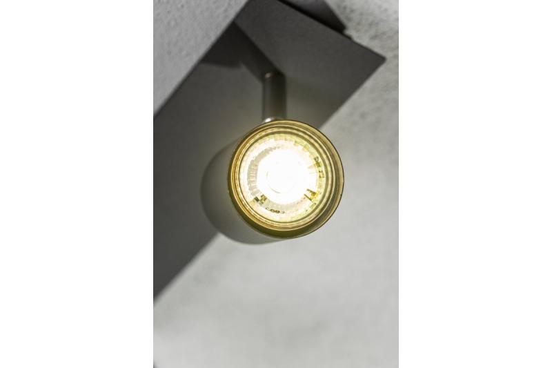 Luminária de Teto Decorativa VENETO IP20 máx. 20W 3 x GU10 redonda preta. 1208964040