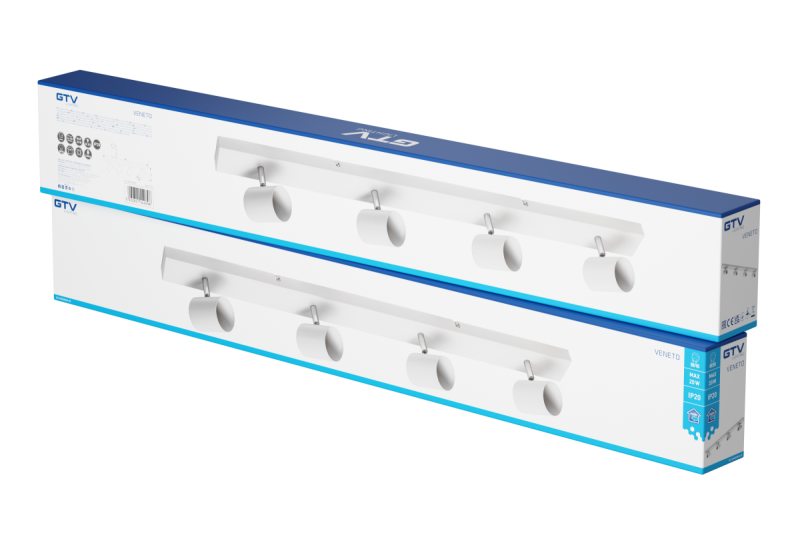 Luminária de Teto Decorativa VENETO IP20 máx. 20W 4 x GU10 redonda branca 1208964041