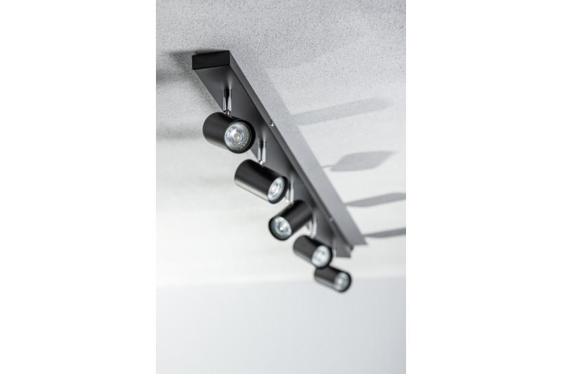 Luminária de Teto Decorativa VENETO IP20 máx. 20W 5 x GU10 redonda preta. 1208964044