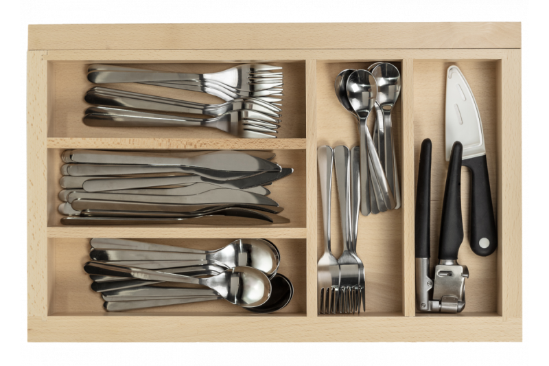 Decor Cutle Cestos para talheres Cesto para talheres ajustável  Cor Faia 1208966290