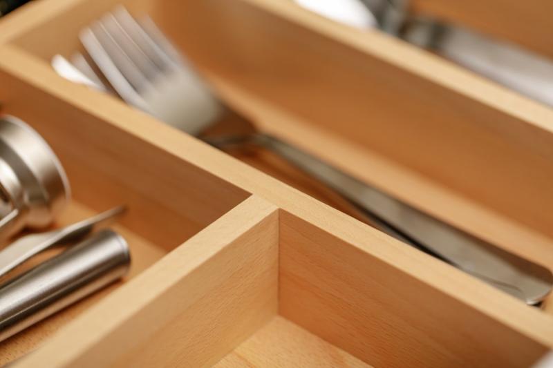 Decor Cutle Cestos para talheres Cesto para talheres ajustável  Cor Faia 1208966290