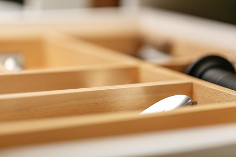 Decor Cutle Cestos para talheres Cesto para talheres ajustável  Cor Faia 1208966290