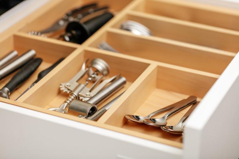 Decor Cutle Talheres Organizador de Gavetas de Cozinha Ajustável Inserto para Armários de 600-1000mm 1208966291