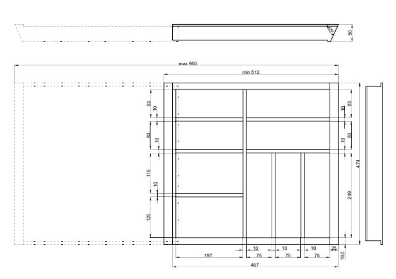 Decoração Cutle Bandejas de Talheres Cozinha Organizador de Talheres Ajustável 1208966292