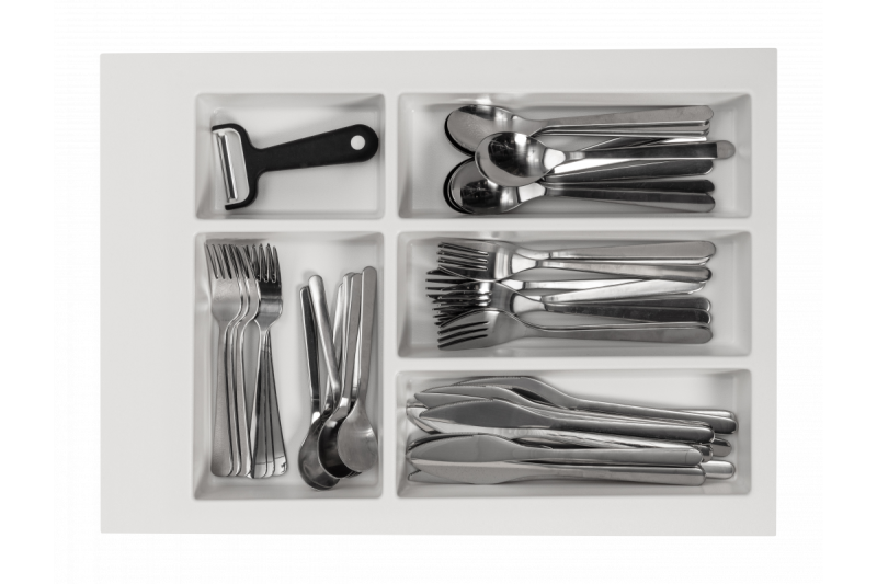 Decor Cutle Porta-talheres Inserção para Gaveta de Cozinha 400 Branco 1208966373