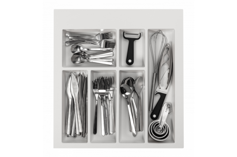 Decor Cutle Bandeja para Talheres Inserção para Gaveta de Cozinha 500 Branco 1208966375